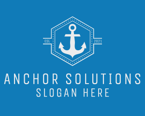 Anchor - Maritime Anchor Badge logo design