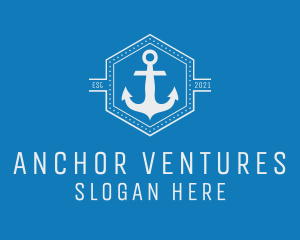 Anchor - Maritime Anchor Badge logo design