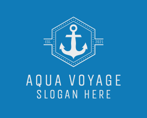 Maritime Anchor Badge logo design