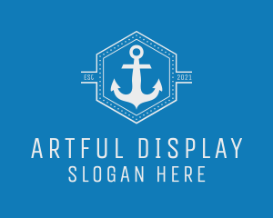 Maritime Anchor Badge logo design