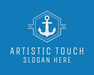 Maritime Anchor Badge logo design