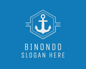 Stability - Maritime Anchor Badge logo design