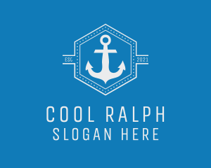 Maritime Anchor Badge logo design