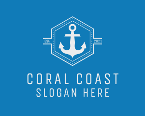 Maritime Anchor Badge logo design