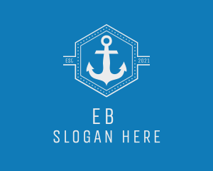 Maritime Anchor Badge logo design