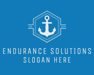 Maritime Anchor Badge logo design