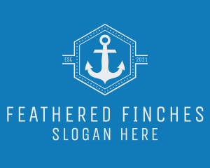 Maritime Anchor Badge logo design