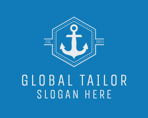 Maritime Anchor Badge logo design