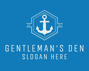 Maritime Anchor Badge logo design