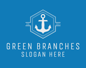 Maritime Anchor Badge logo design