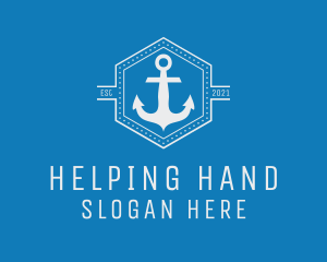 Maritime Anchor Badge logo design