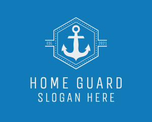 Maritime Anchor Badge logo design