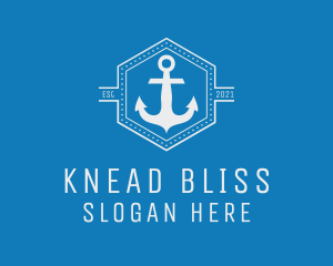 Maritime Anchor Badge logo design