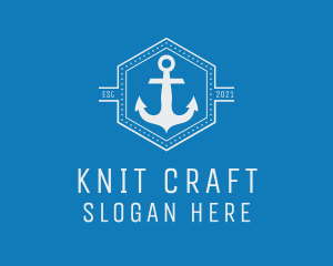 Maritime Anchor Badge logo design