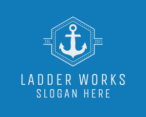 Maritime Anchor Badge logo design