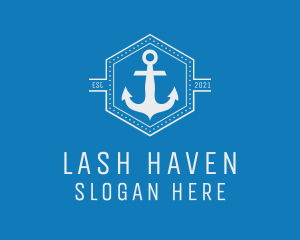 Maritime Anchor Badge logo design