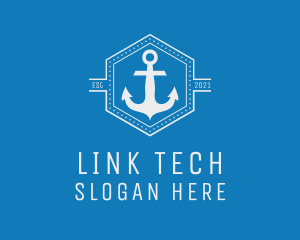 Maritime Anchor Badge logo design