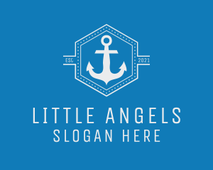 Maritime Anchor Badge logo design