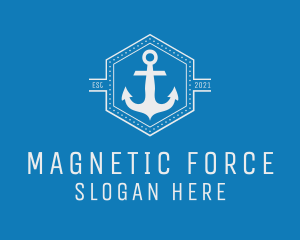 Maritime Anchor Badge logo design