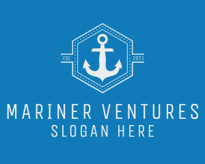 Mariner - Maritime Anchor Badge logo design