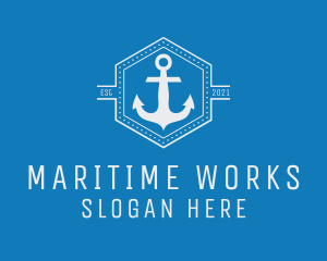 Shipyard - Maritime Anchor Badge logo design