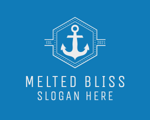 Maritime Anchor Badge logo design