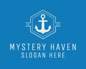 Maritime Anchor Badge logo design