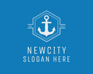 Maritime Anchor Badge logo design