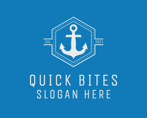 Maritime Anchor Badge logo design