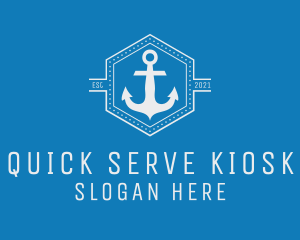 Maritime Anchor Badge logo design