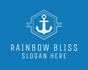 Maritime Anchor Badge logo design