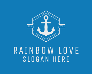 Maritime Anchor Badge logo design