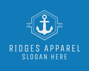 Maritime Anchor Badge logo design