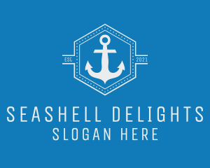 Maritime Anchor Badge logo design