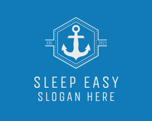 Maritime Anchor Badge logo design