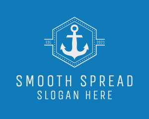 Maritime Anchor Badge logo design