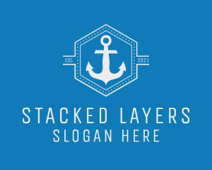 Maritime Anchor Badge logo design