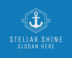 Maritime Anchor Badge logo design