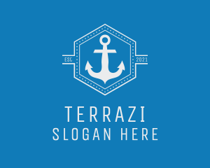 Maritime Anchor Badge logo design