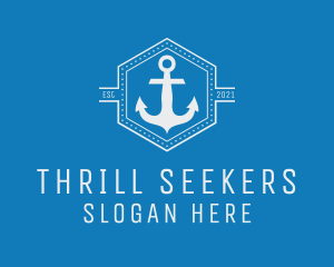 Maritime Anchor Badge logo design