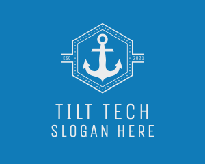 Maritime Anchor Badge logo design