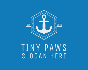 Maritime Anchor Badge logo design