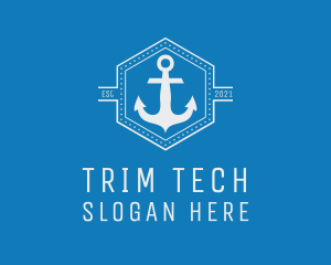 Maritime Anchor Badge logo design