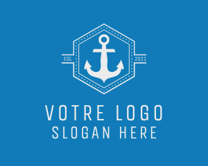 Badge - Maritime Anchor Badge logo design