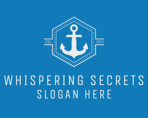 Maritime Anchor Badge logo design