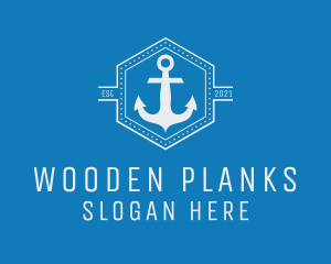 Maritime Anchor Badge logo design