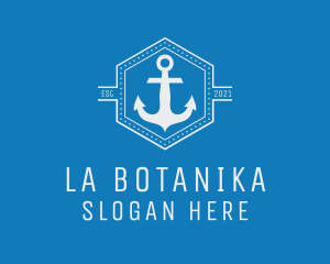 Maritime Anchor Badge logo design