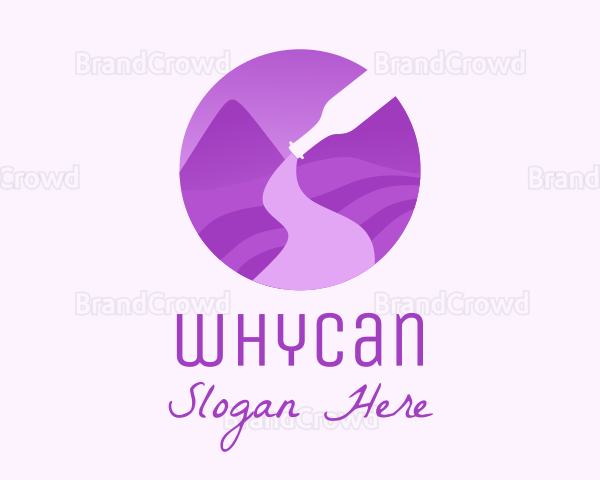 Purple Wine Vineyard Logo