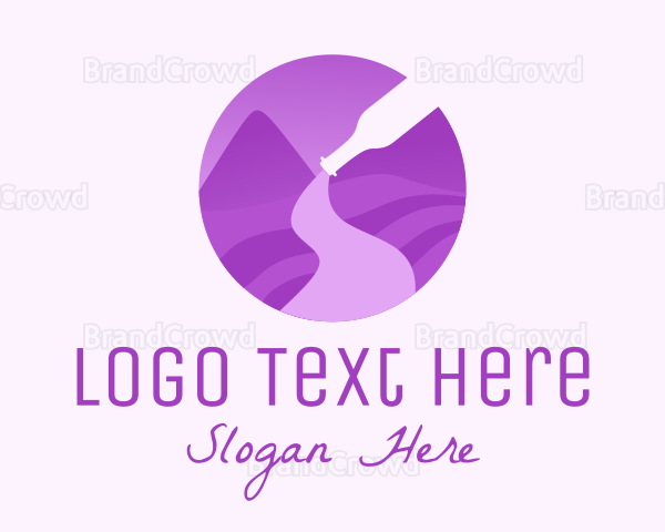 Purple Wine Vineyard Logo