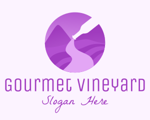 Purple Wine Vineyard logo design